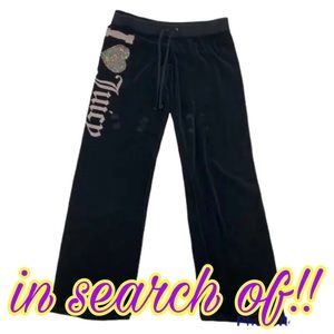 ❤️‍🔥IN SEARCH OF❤️‍🔥 Juicy Couture “ I Heart Juicy” Velour Sweatpants